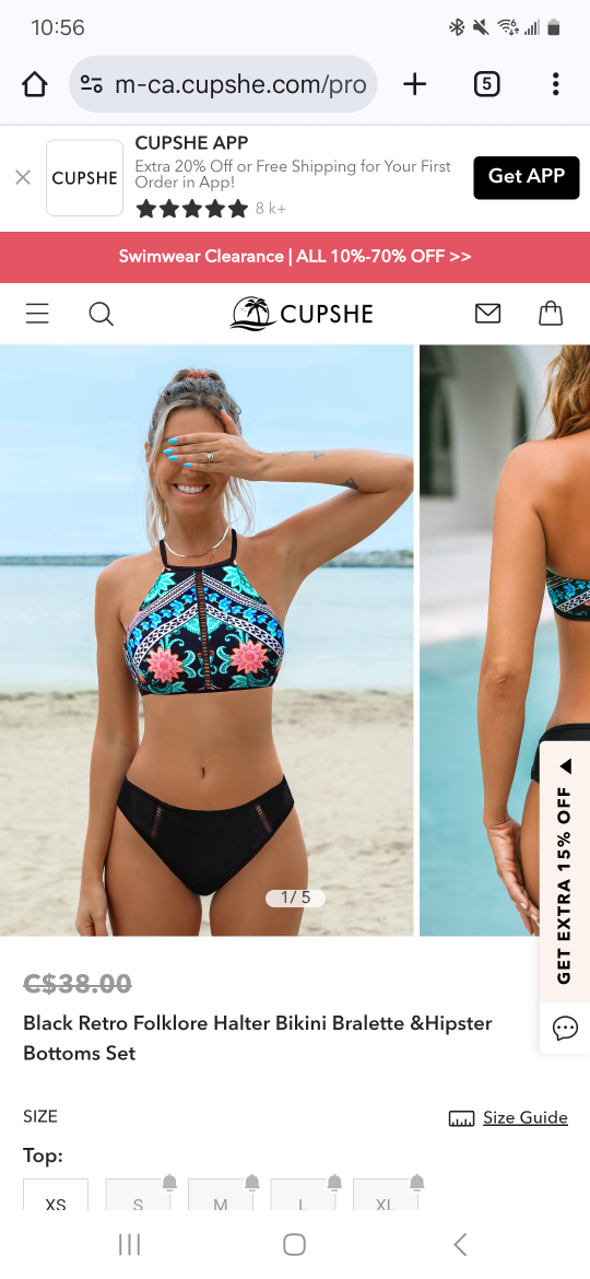 Cupshe Halter Bikini & Hipster Bottoms Set - photo 5