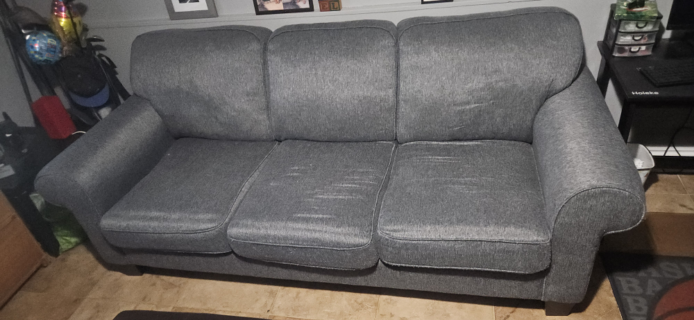 Blue " denim look" Three-Seater Sofa