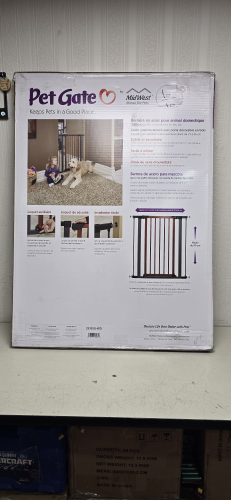 Steel Pet Gate w Textured Graphite - photo 4