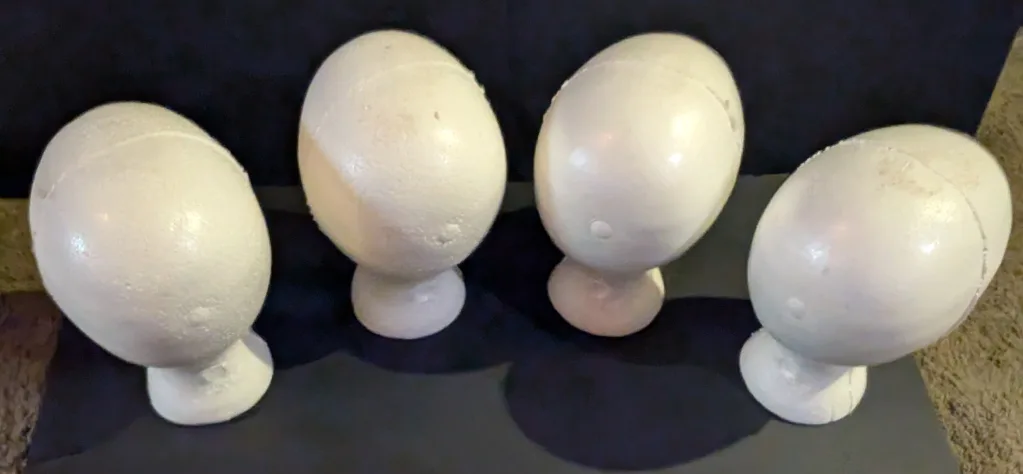 Lot of 8 Styrofoam Mannequin Heads (6 Regular & 2 Tall) image indicator(6)