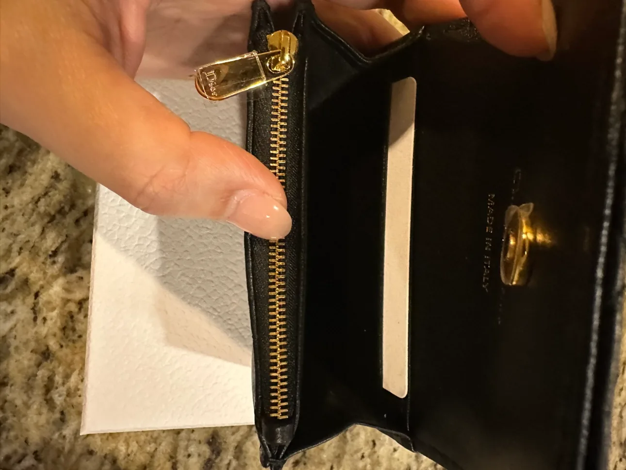 Brand New Dior Black Lambskin Jolie Glycine Wallet image indicator(5)