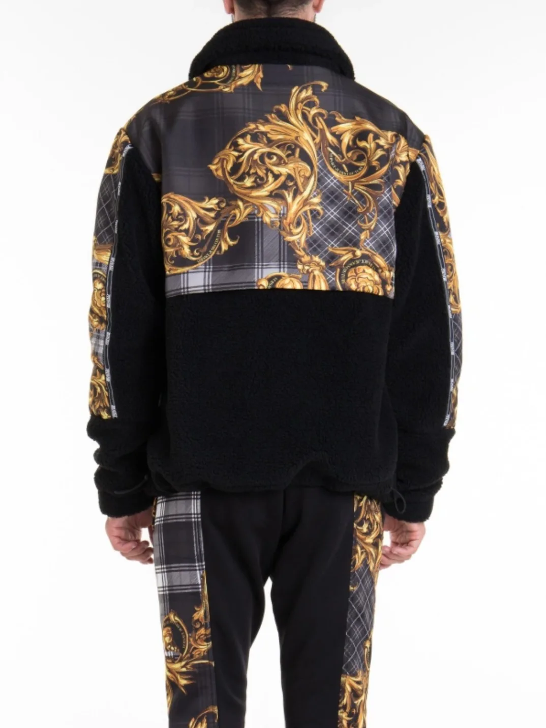 Versace Jeans Couture Men's Black and Gold Fleece Jacket image indicator(4)