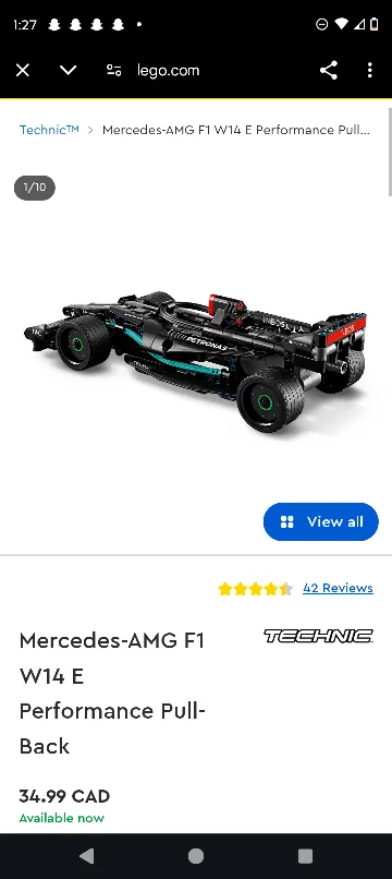 Lego Technic Mercedes-AMG F1 W14 E Performance Pull-Back image indicator(2)