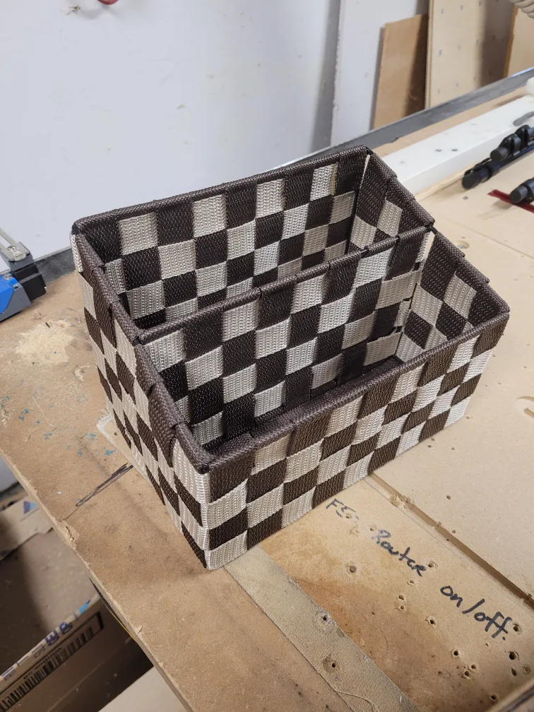 Checkered Storage Basket thumbnail
