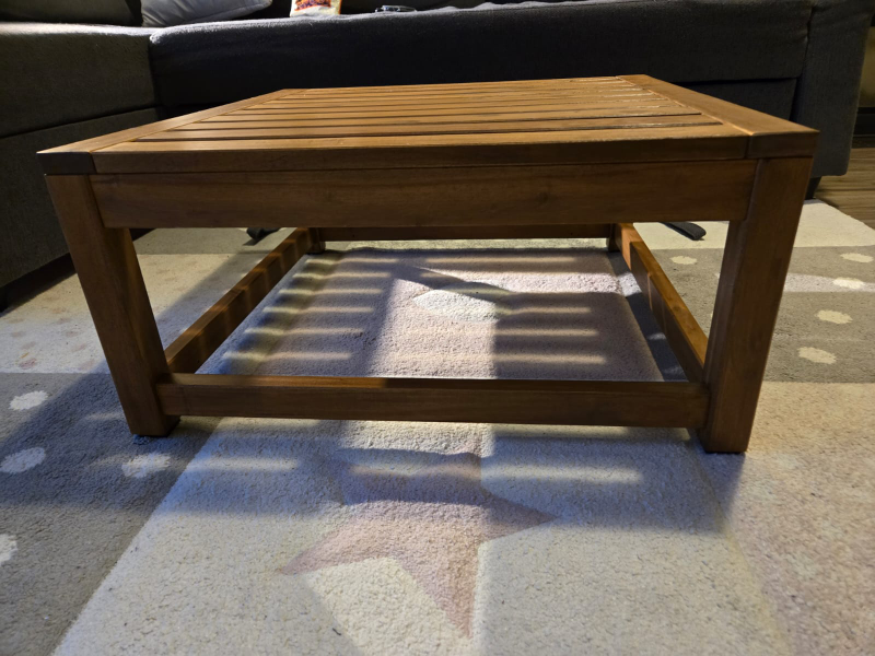 Stylish Square Wooden Coffee Table - photo 2