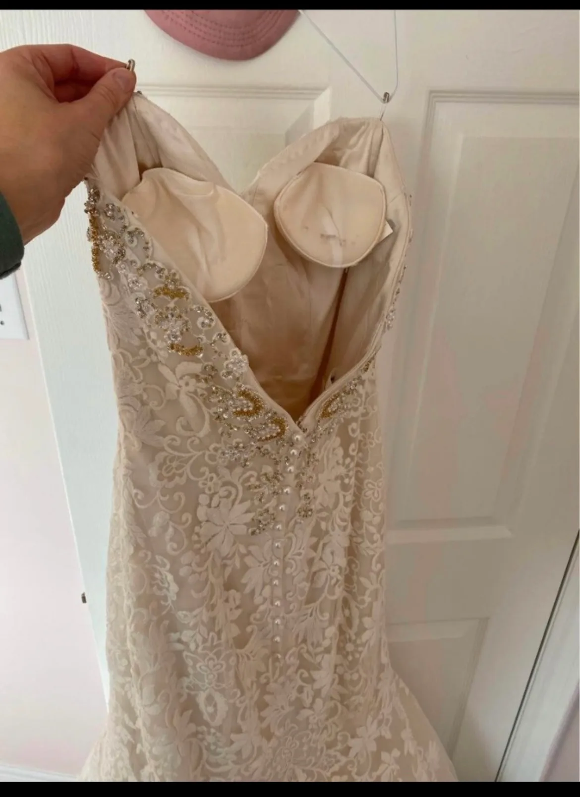 Beautiful Ivory Beaded Wedding Dress image indicator(4)