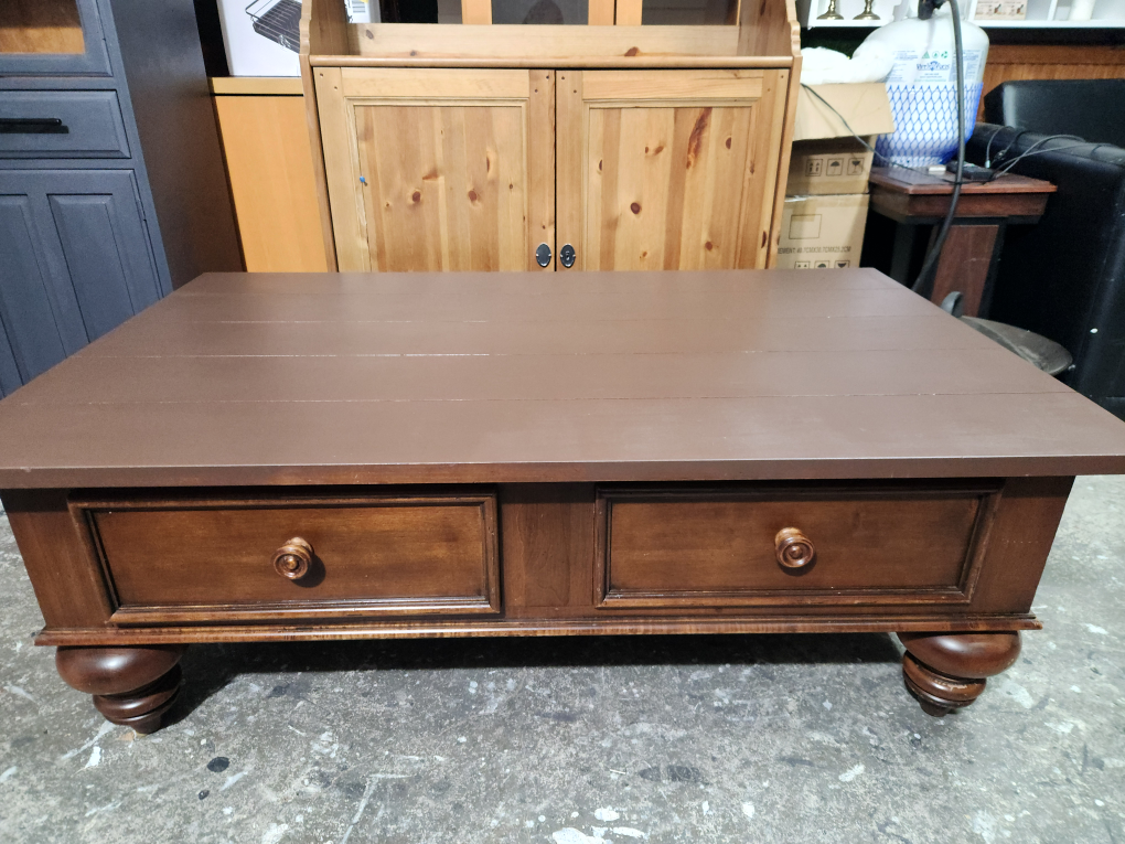 Ethan Allen Coffee Table with Two Drawers