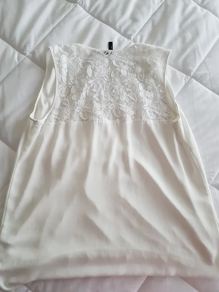 KUT from the Kloth White Lace Top - Size XL image indicator(3)