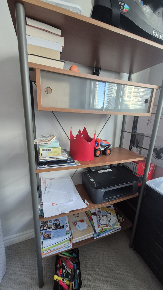 Five-shelf bookcase with metal frame - photo 2