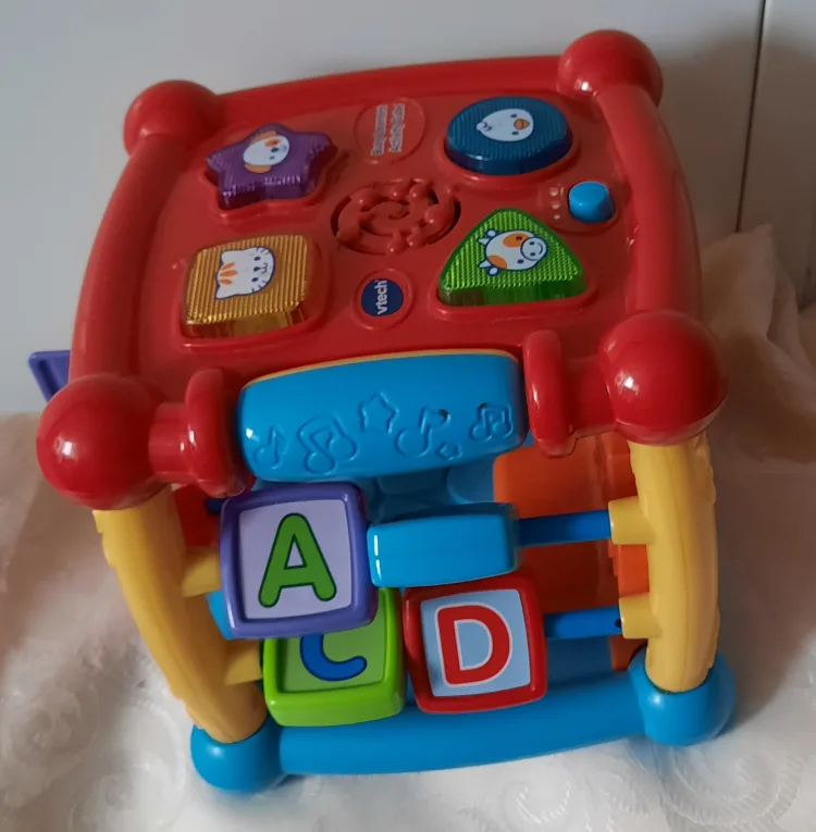 Lot of 7 Toddler Toys - Vehicles & Activity Cube image indicator(7)