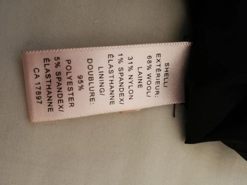 Banana Republic black wool blend A-line skirt S-M image indicator(8)