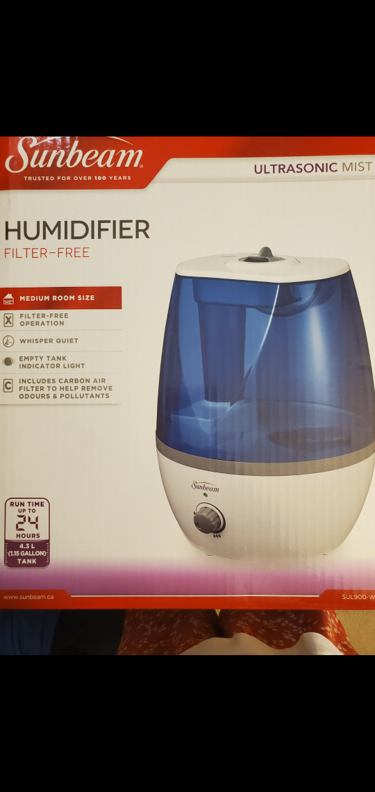 Sunbeam Ultrasonic Humidifier - Filter-Free, 24-Hour Run Time - photo 2