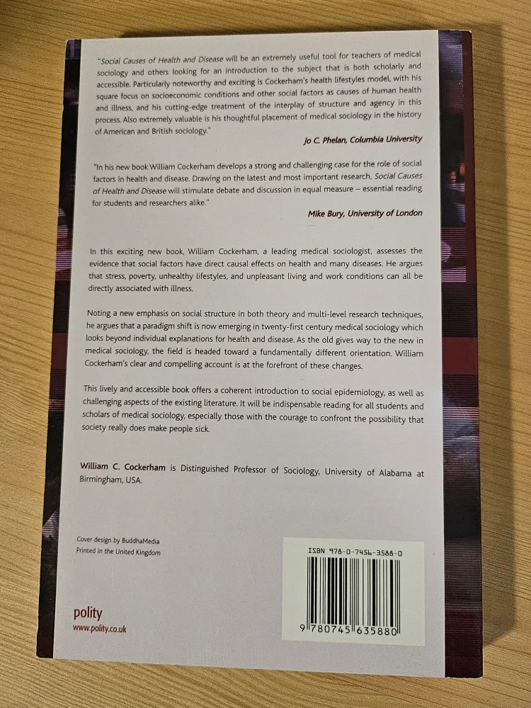 Social Causes of Health and Disease by William C. Cockerham image indicator(2)