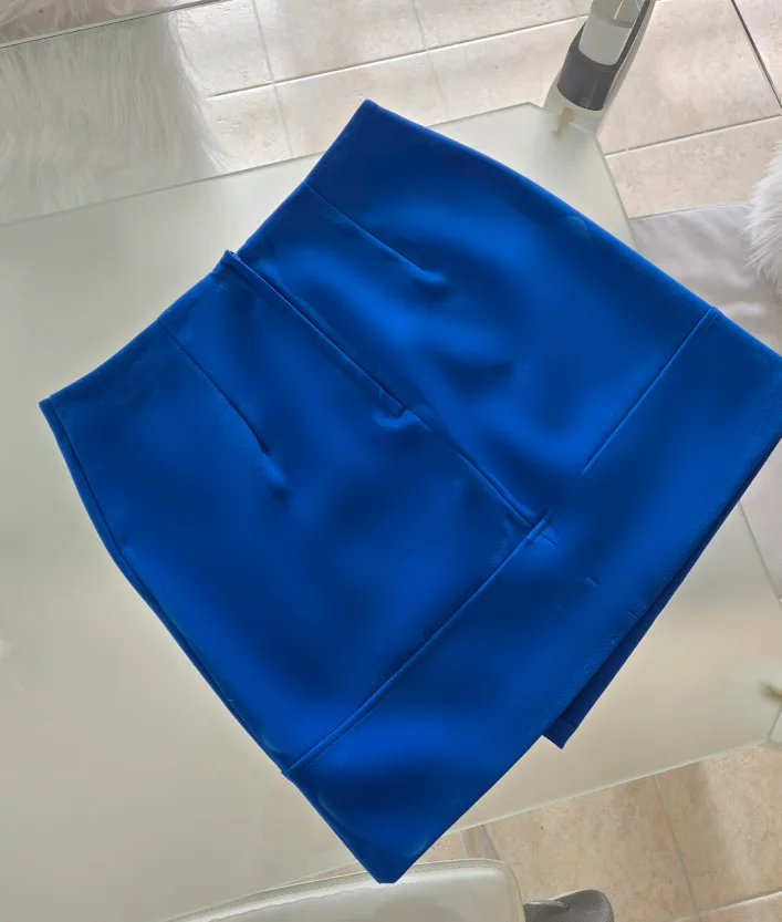 Cobalt Blue 💙 Asymmetrical  Skirt image indicator(2)