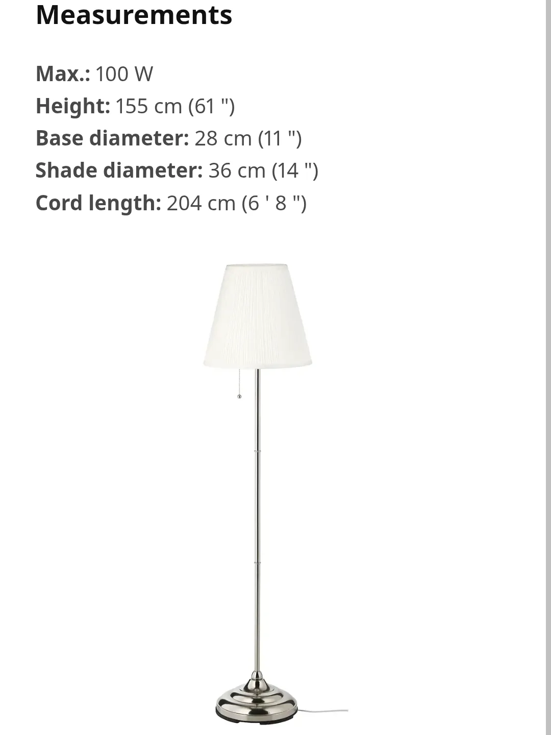 IKEA Lovely floor lamp with bulb 💡 image indicator(3)