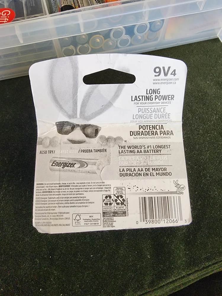 9V Energizer Batteries image indicator(2)