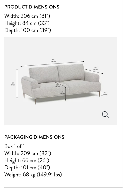 Victor Sofa Grey 3 seater - photo 3