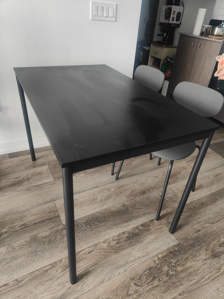 Black Dining Table with Minimalist Design
