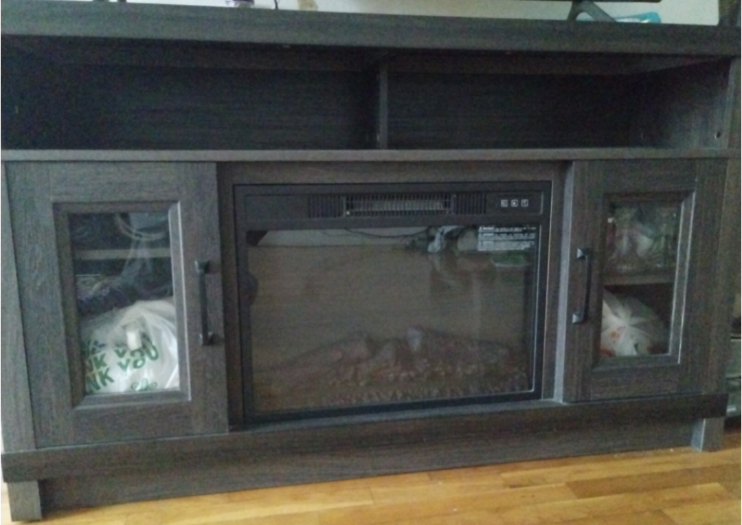 Entertainment Center with Electric Fireplace 🧡