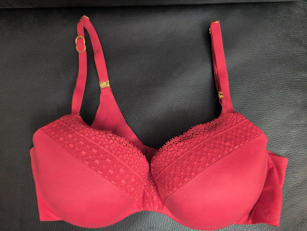 Unused Bra - Victoria's Secret - Red Demi Bra 34D thumbnail
