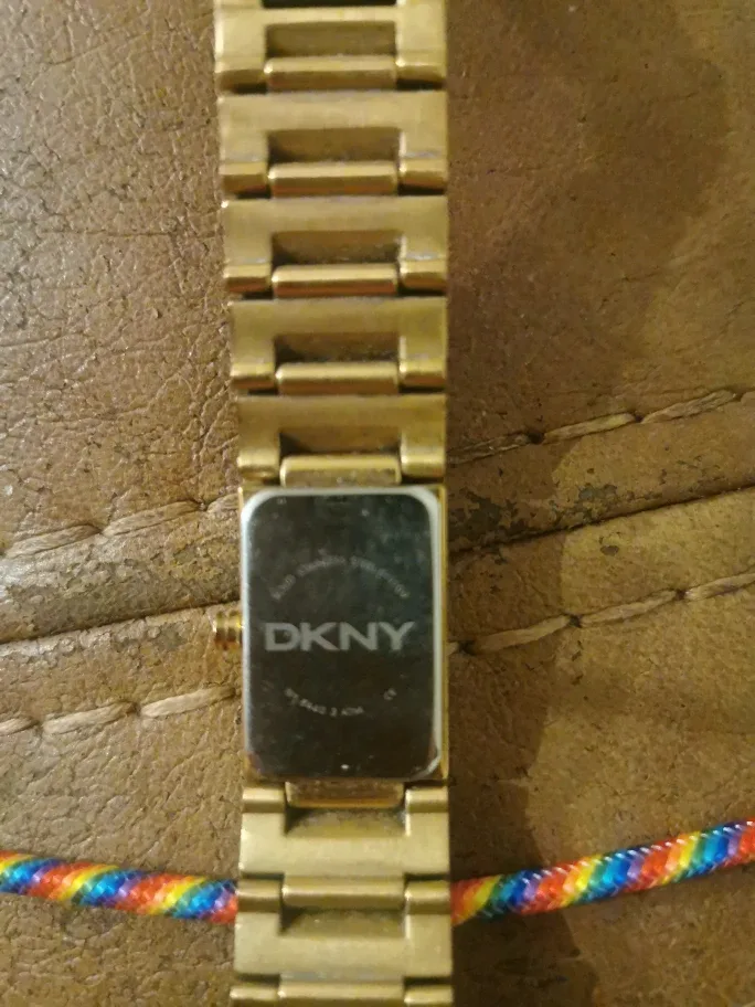 DKNY Gold Tone Watch with Crystal Accents image indicator(2)