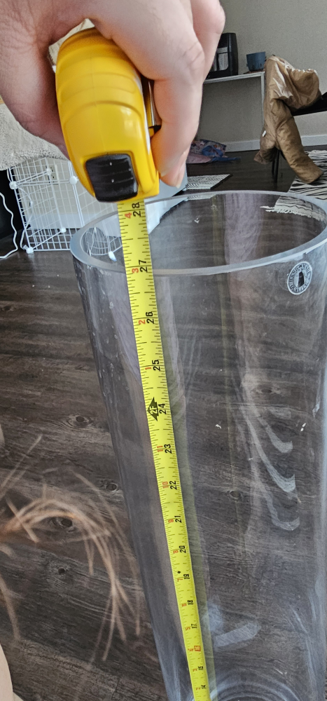Tall Clear Glass Cylinder Vase - photo 3