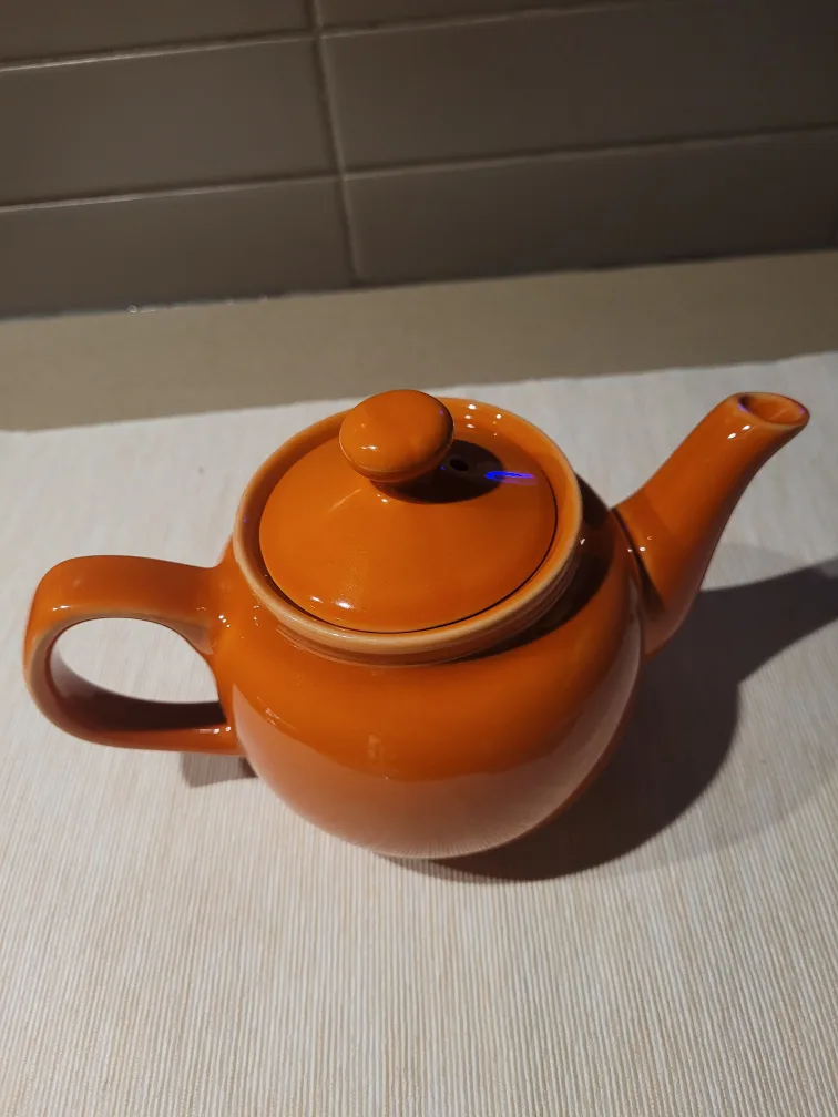 Orange Ceramic Teapot - small size image indicator(4)