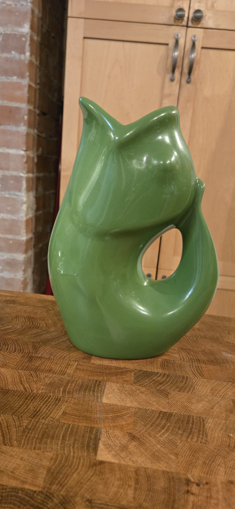 Vintage Green Ceramic Pitcher