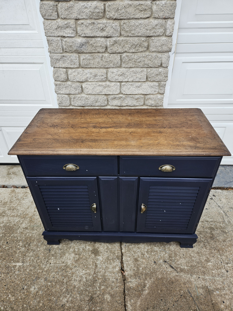 Dark Blue Buffet Server,newly refinished - photo 2
