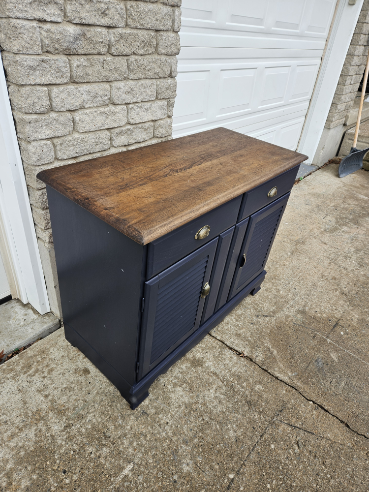 Dark Blue Buffet Server,newly refinished - photo 4