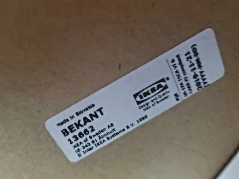 IKEA BEKANT Desk - Black /White - Manual sit/stand image indicator(6)