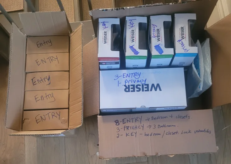 LOT●14 sets doors handles in BOX●●read description image indicator(9)