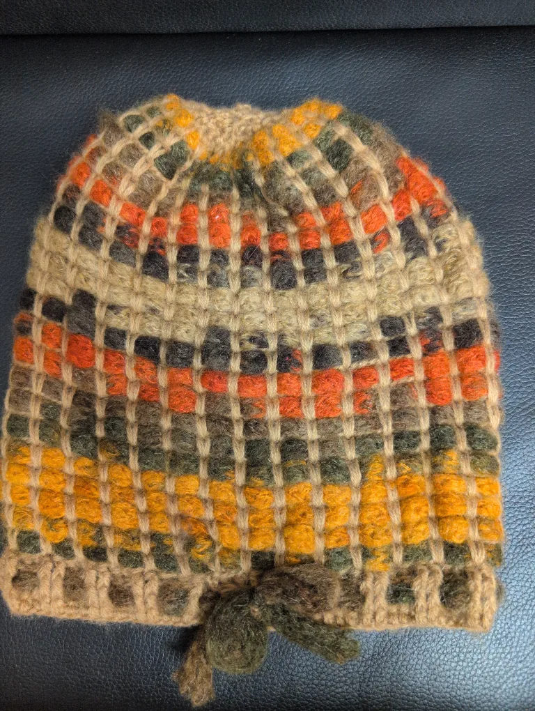 Hand-knitted beanie, multicolor image indicator(2)