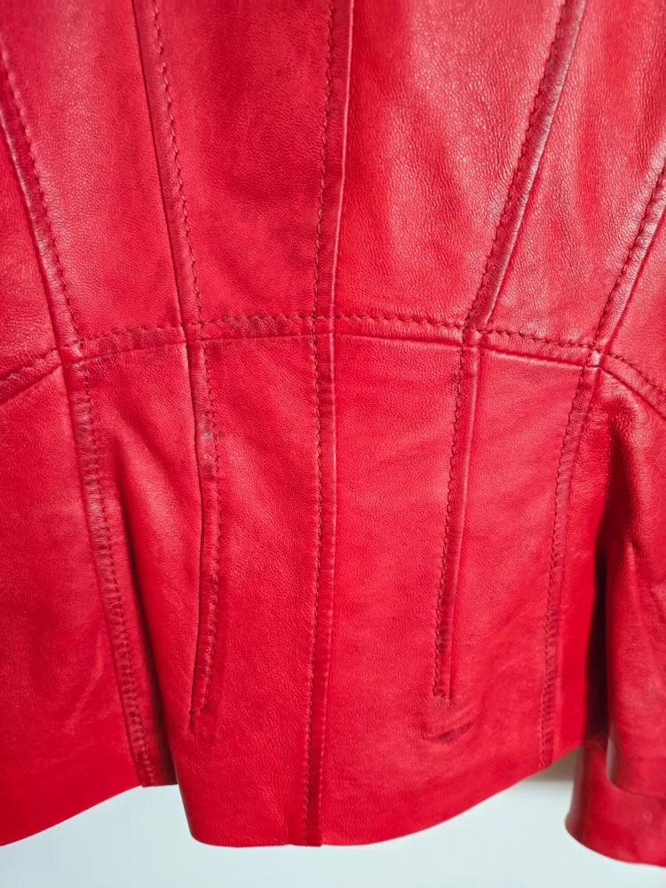 Danier Red Leather Jacket - Size XS/TP image indicator(5)
