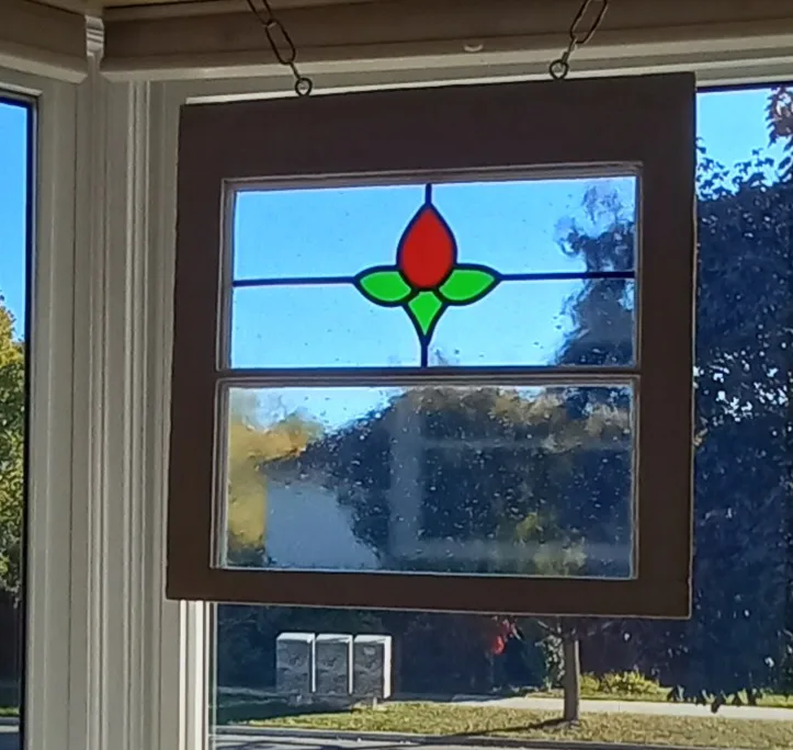 Handmade stained glass window image indicator(2)