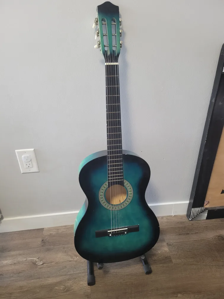 Acoustic Guitar with stand thumbnail