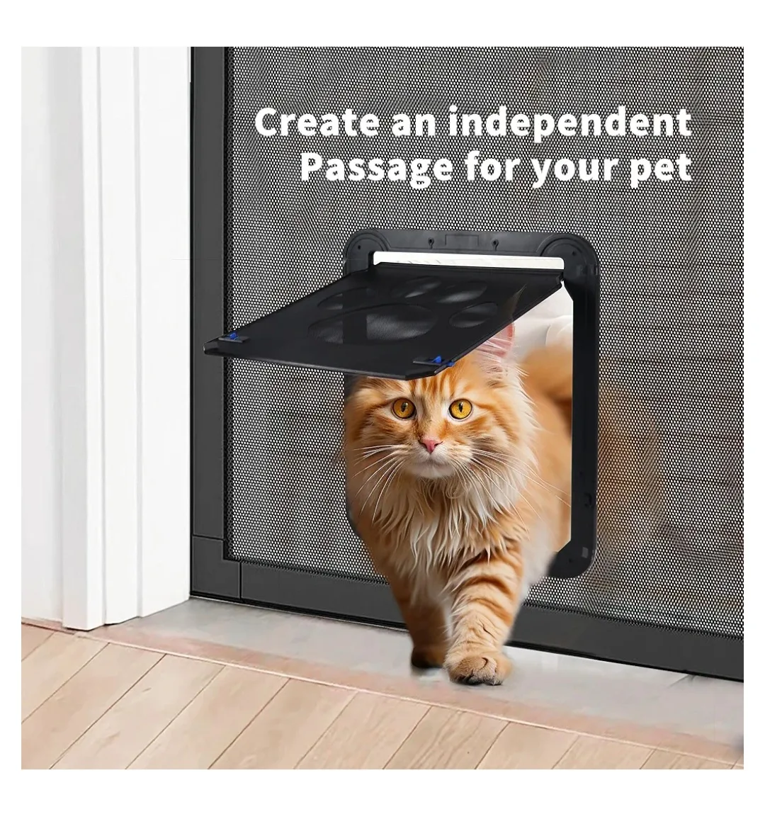 iPetba Magnetic Lockable Screen Cat Door, Small image indicator(4)