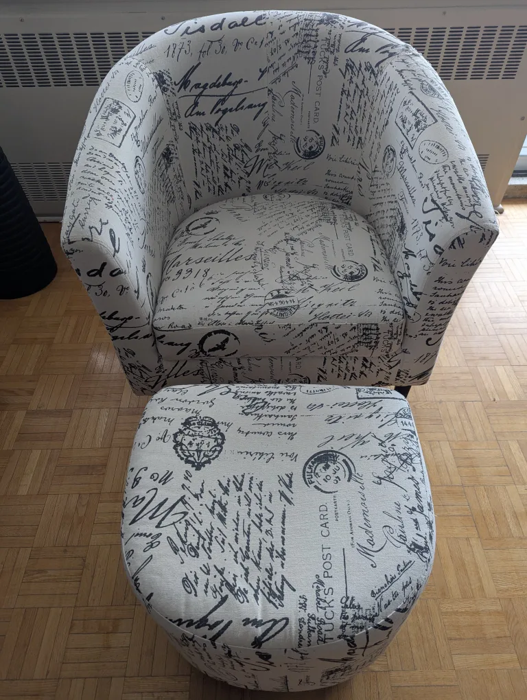 Armchair and Ottoman Set thumbnail