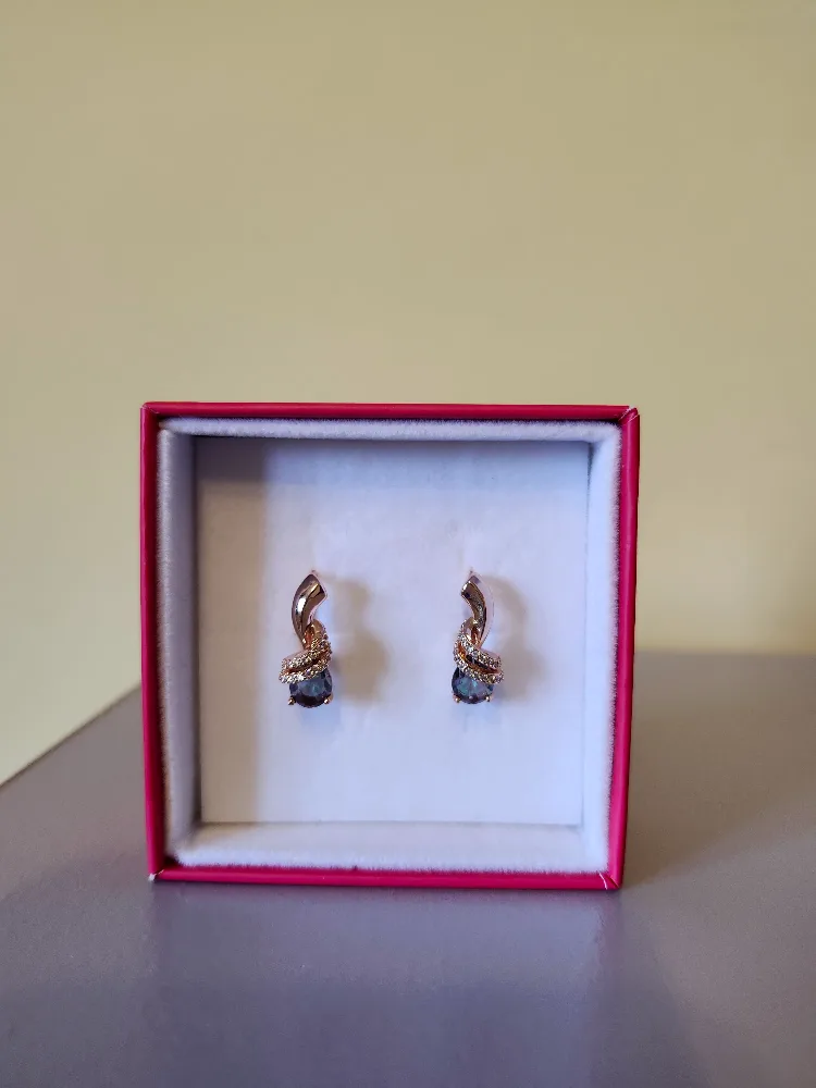 14K - 585RG Rose Gold  Stamp Earrings image indicator(5)