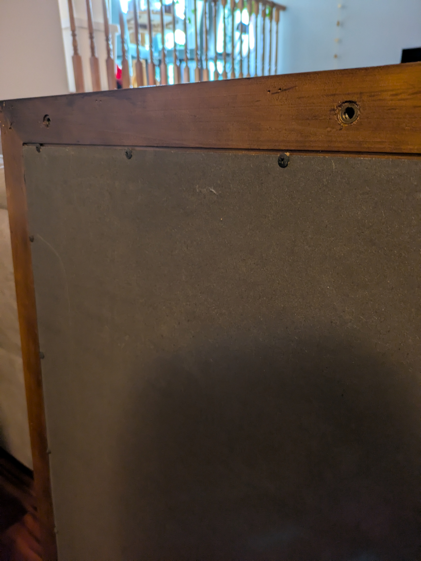 Large Square Wall Mirror with Dark Brown Frame - photo 3