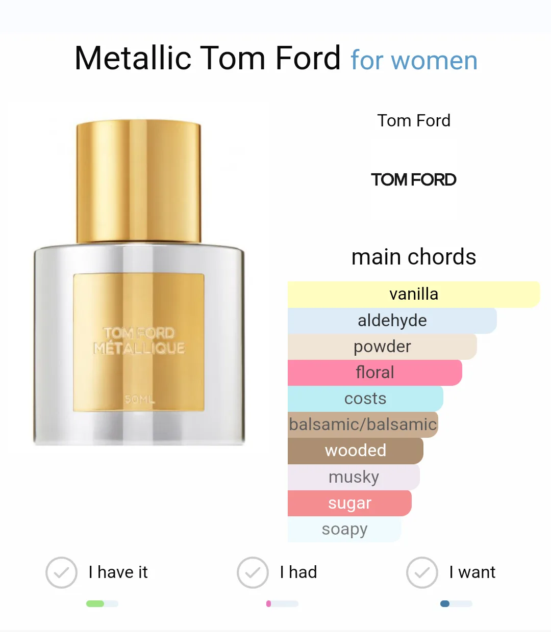 Tom Ford Métallique Eau de Parfum - 50ml image indicator(3)
