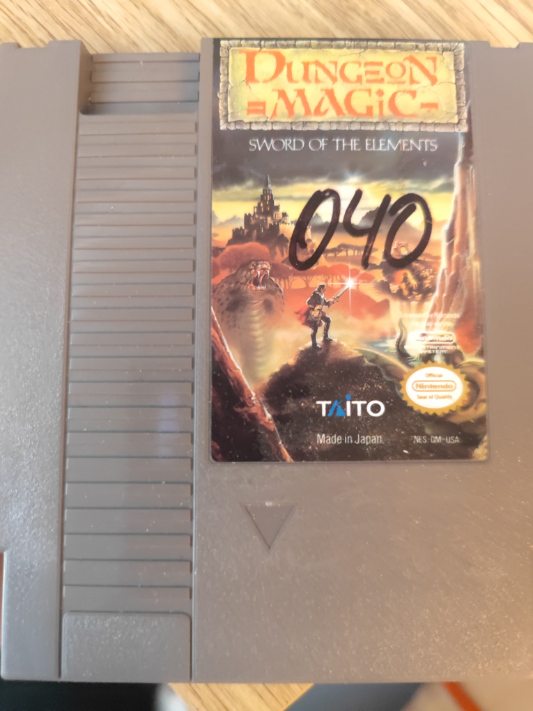 Dungeon Magic: Sword of the Elements - NES Cartridge
