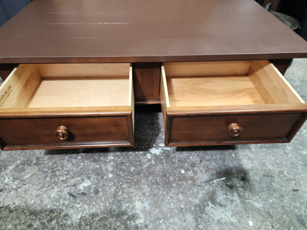 Ethan Allen Coffee Table with Two Drawers - photo 5