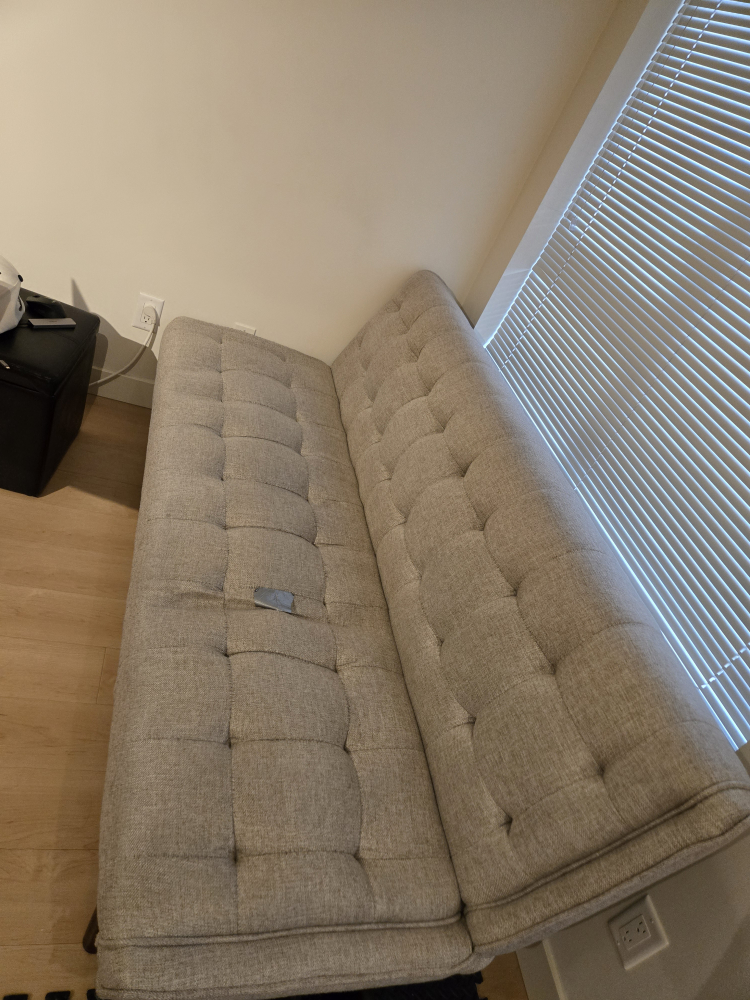 Structube Light Grey Futon Sofa Bed - photo 2