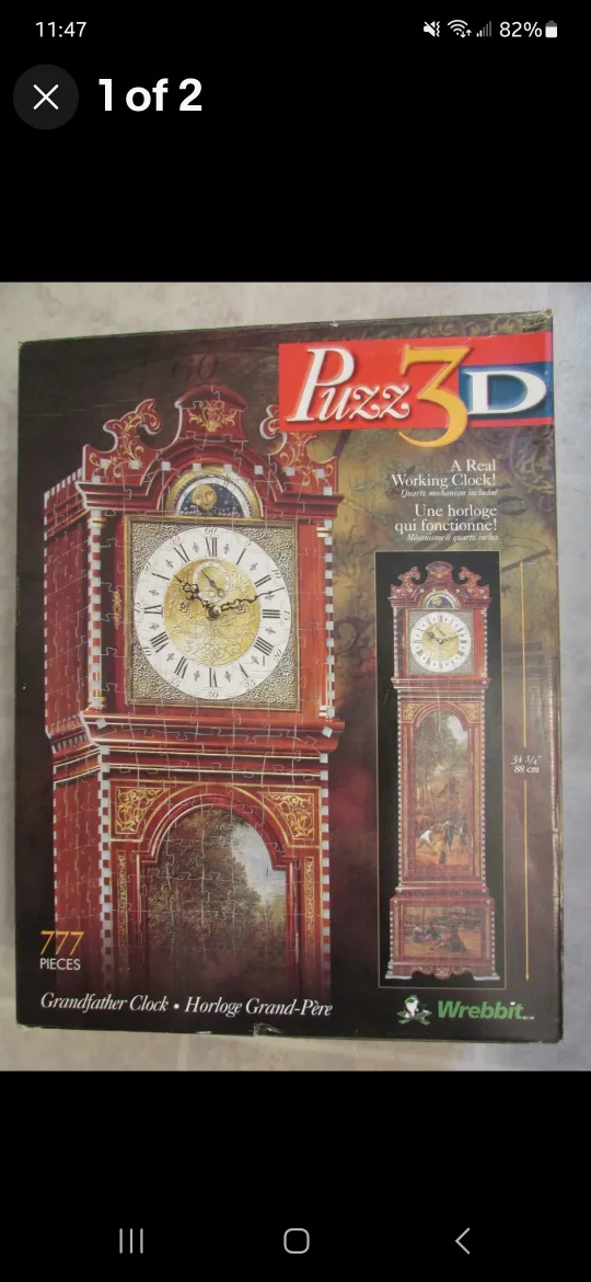 Wrebbit 3D Puzzle Grandfather Clock 777 Pieces image indicator(2)