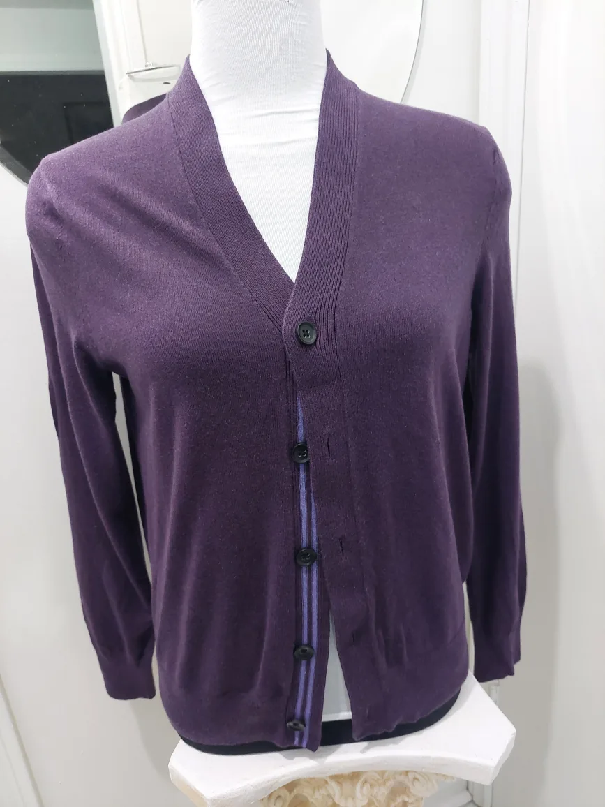 Banana Republic Women's Purple Cardigan Small thumbnail