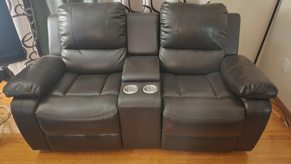 Brown Leather Recliner Loveseat thumbnail