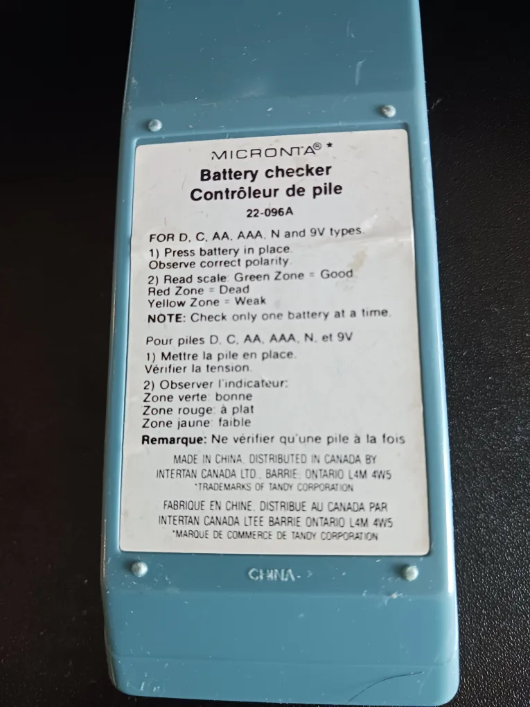 Vintage Micronta Battery Checker 9V AA AAA C D image indicator(2)