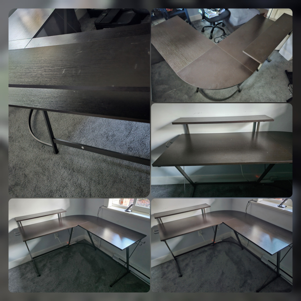 Corner Desk with Shelf