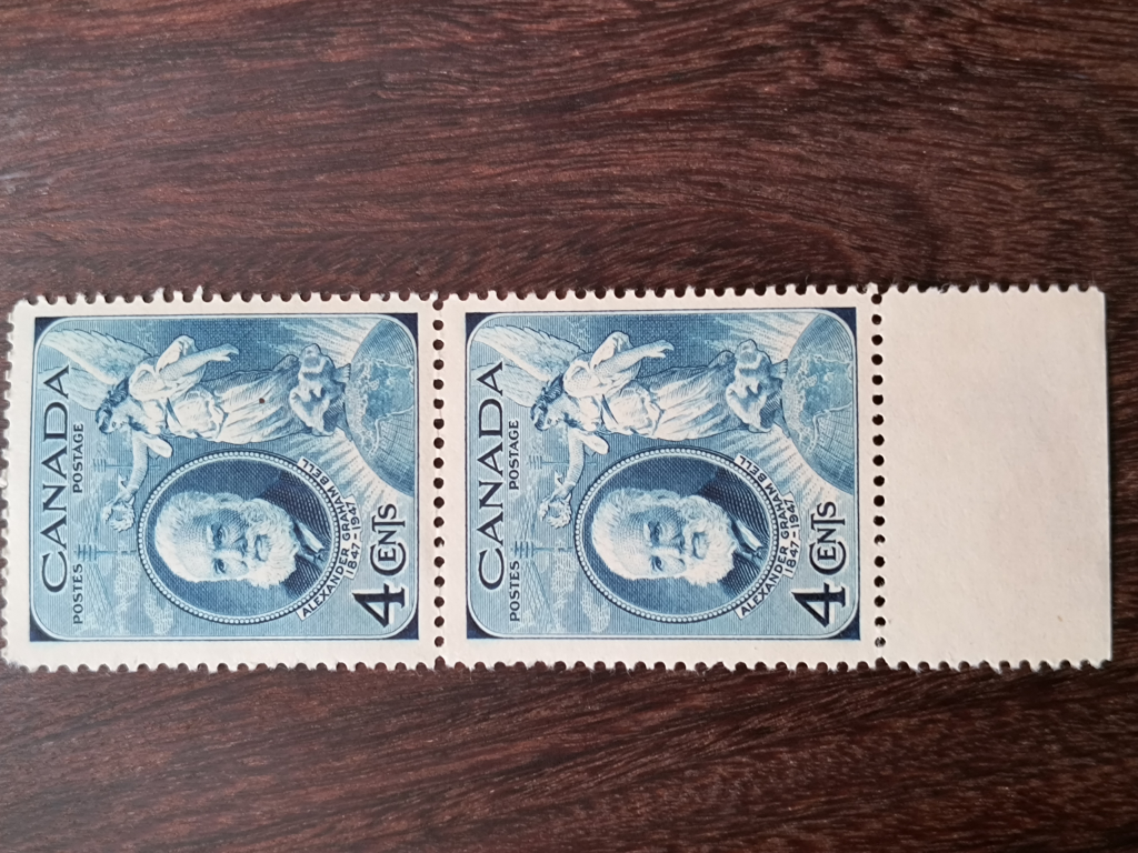 Two 4-Cent Canada Stamps - Alexander Graham Bell - photo 2